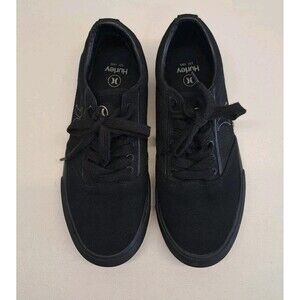 Hurley Men's 8.5M Arlo Canvas Black Shoes